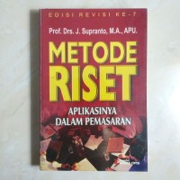 Metode riset : aplikasinya  dalam pemesaran