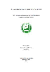 Periskop sederhana dari barang bekas