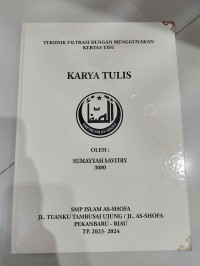 Tekhnik Filtrasi dengan Menggunakan Kertas Tisu